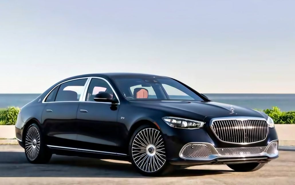 Mercedes-Maybach S680 photographed beside the Miami waterfront